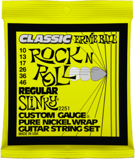 Ernie Ball Ernie Ball 2251 Regular Slinky Classic Rock and Roll Pure Nickel Wrap Electric Guitar Strings - 10-46 Gauge