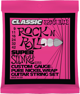 Ernie Ball Ernie Ball 2253 Super Slinky Pure Nickel Electric Guitar Strings 9-42 Gauge
