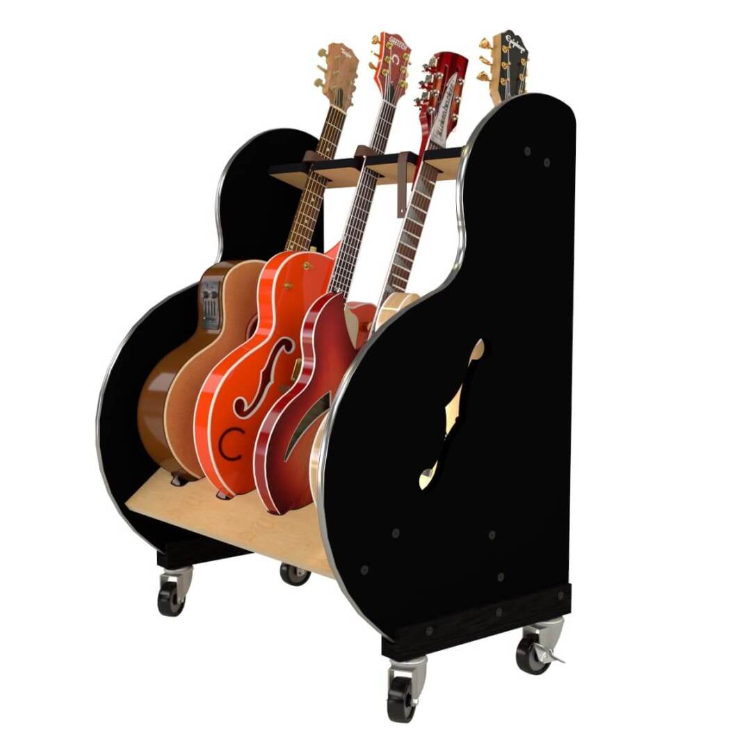 A&S The Session-Pro� Mobile Guitar Rack - 4 Guitar Stand