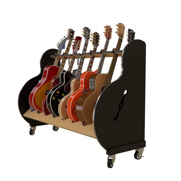A&S The Session-Pro� Mobile Guitar Rack - 8 Guitar Stand