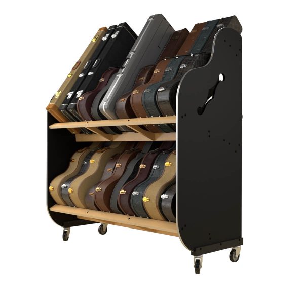 A&S The Session-Pro� Double-Stack Mobile Guitar & Case Rack - Up to 20 Cases