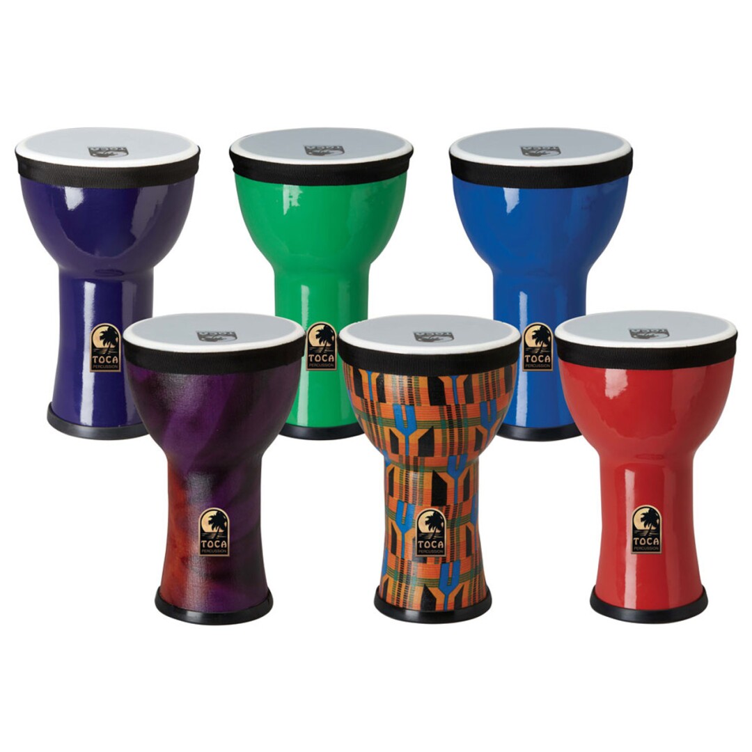 Toca Percussion Toca Freestyle 2 Lightweight Doumbek, 6" Head, 10" Tall, PVC Construct - 6 Pack