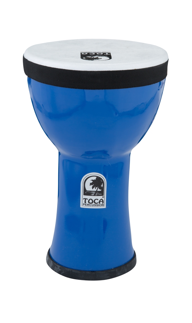 Toca Percussion Toca Freestyle 2 Lightweight Doumbek, 6" Head, 10" Tall, PVC Construct - Blue