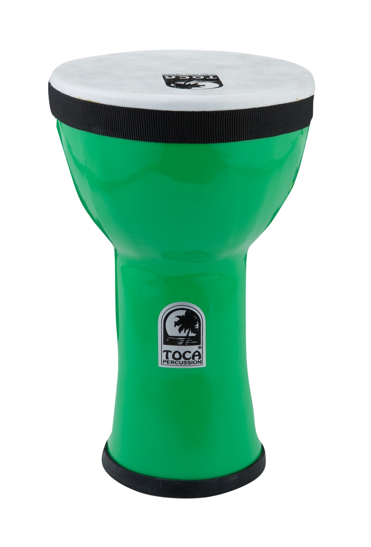 Toca Percussion Toca Freestyle 2 Lightweight Doumbek, 6" Head, 10" Tall, PVC Construct - Green