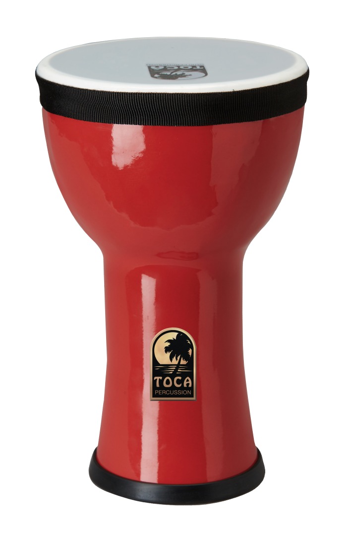Toca Percussion Toca Freestyle 2 Lightweight Doumbek, 6" Head, 10" Tall, PVC Construct - Red