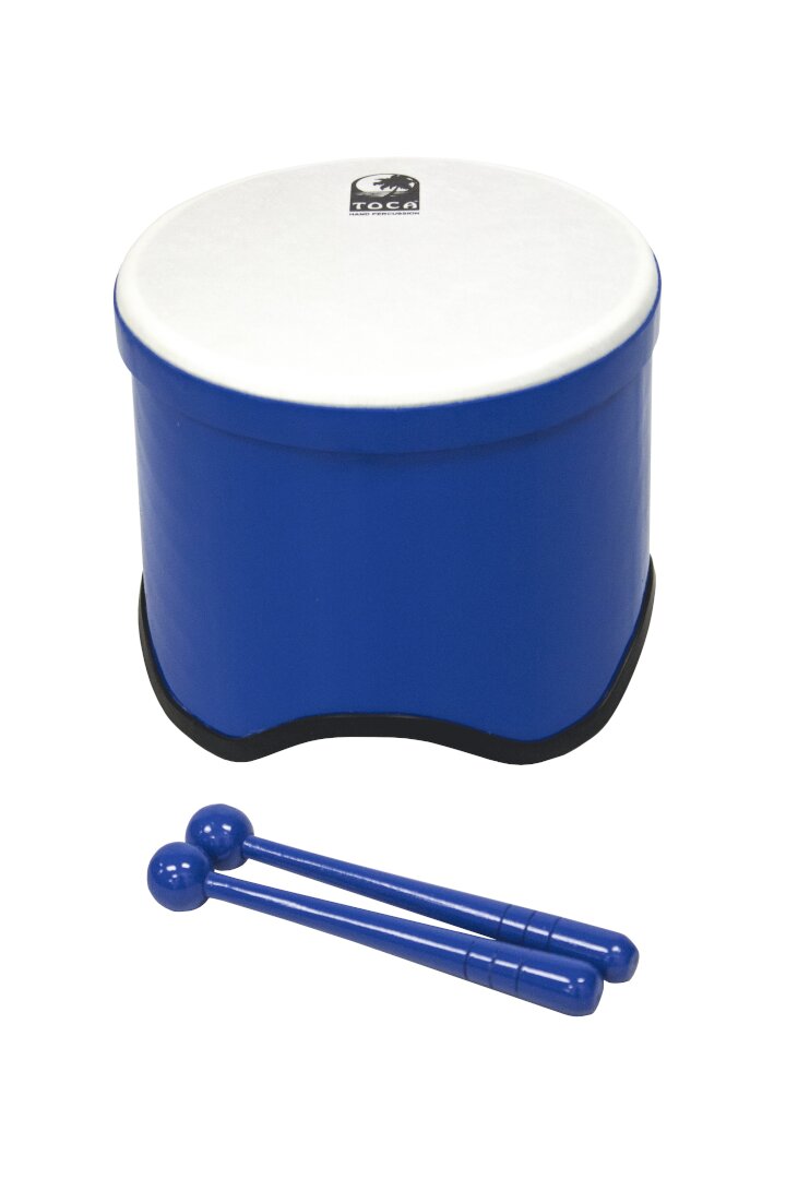 Toca Percussion Toca Freestyle 2 Lightweight Tom Tom, 10" Head, 8" Tall, PVC Construct - Blue