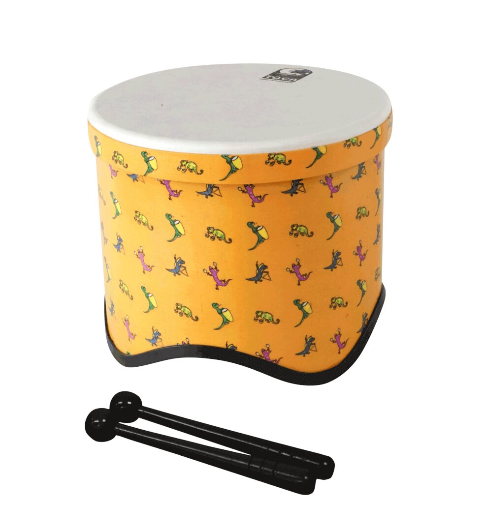Toca Percussion Toca Freestyle 2 Lightweight Tom Tom, 10" Head, 8" Tall, PVC Construct - Lizard