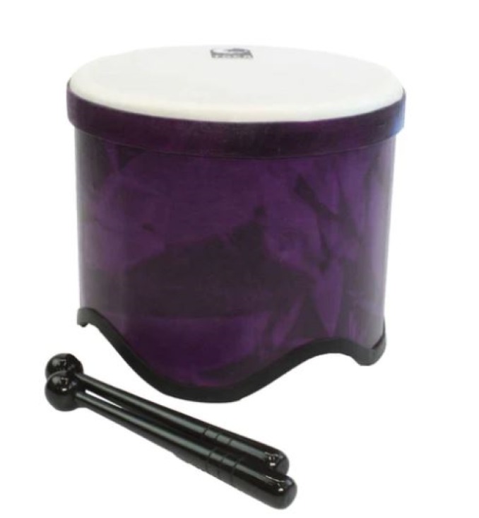 Toca Percussion Toca Freestyle 2 Lightweight Tom Tom, 10" Head, 8" Tall, PVC Construct - Woodstock Purple