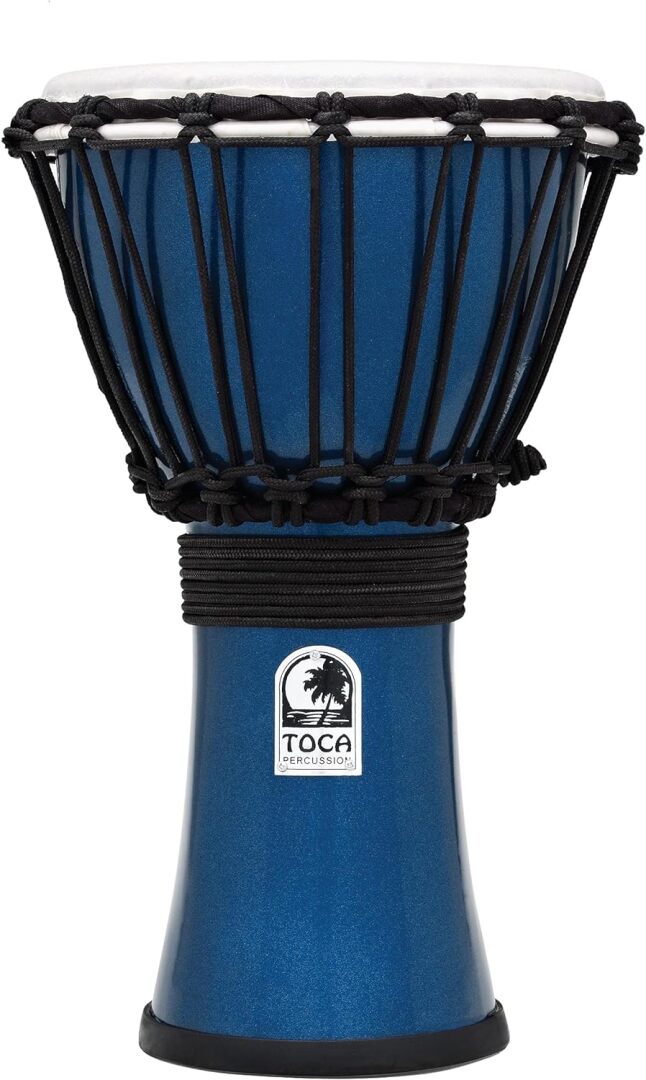 Toca Percussion TOCA FRSTL CLRSND DJEMBE ST 7 in - Blue