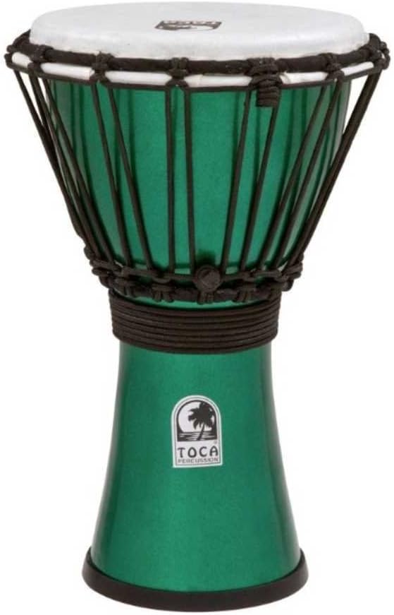 Toca Percussion TOCA FRSTL CLRSND DJEMBE ST 7 in - Green