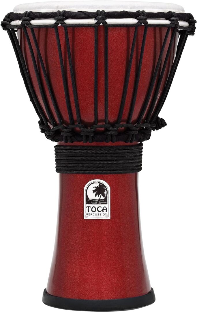Toca Percussion TOCA FRSTL CLRSND DJEMBE ST 7 in - Red