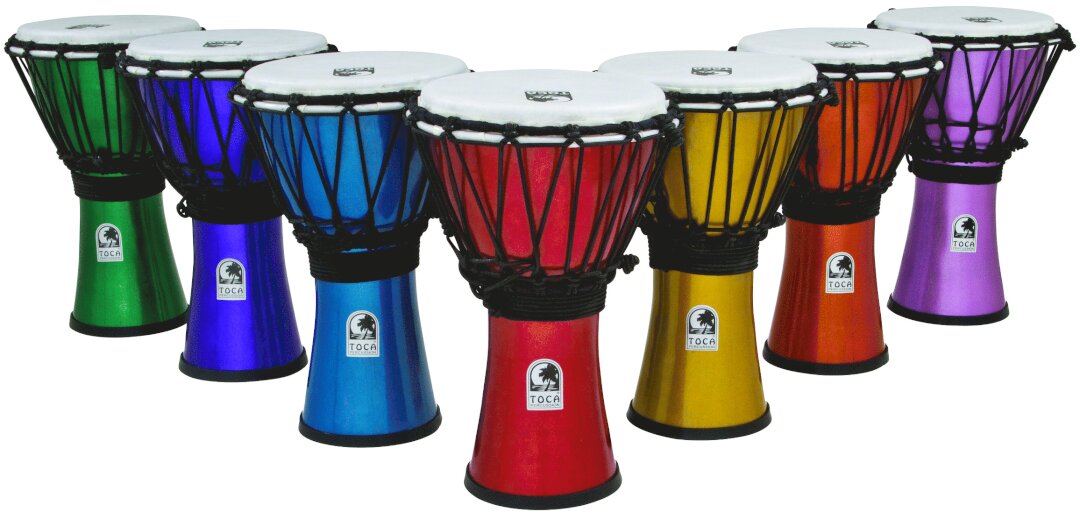 Toca Percussion TOCA FRSTL CLRSND DJEMBE ST 7 in - Set