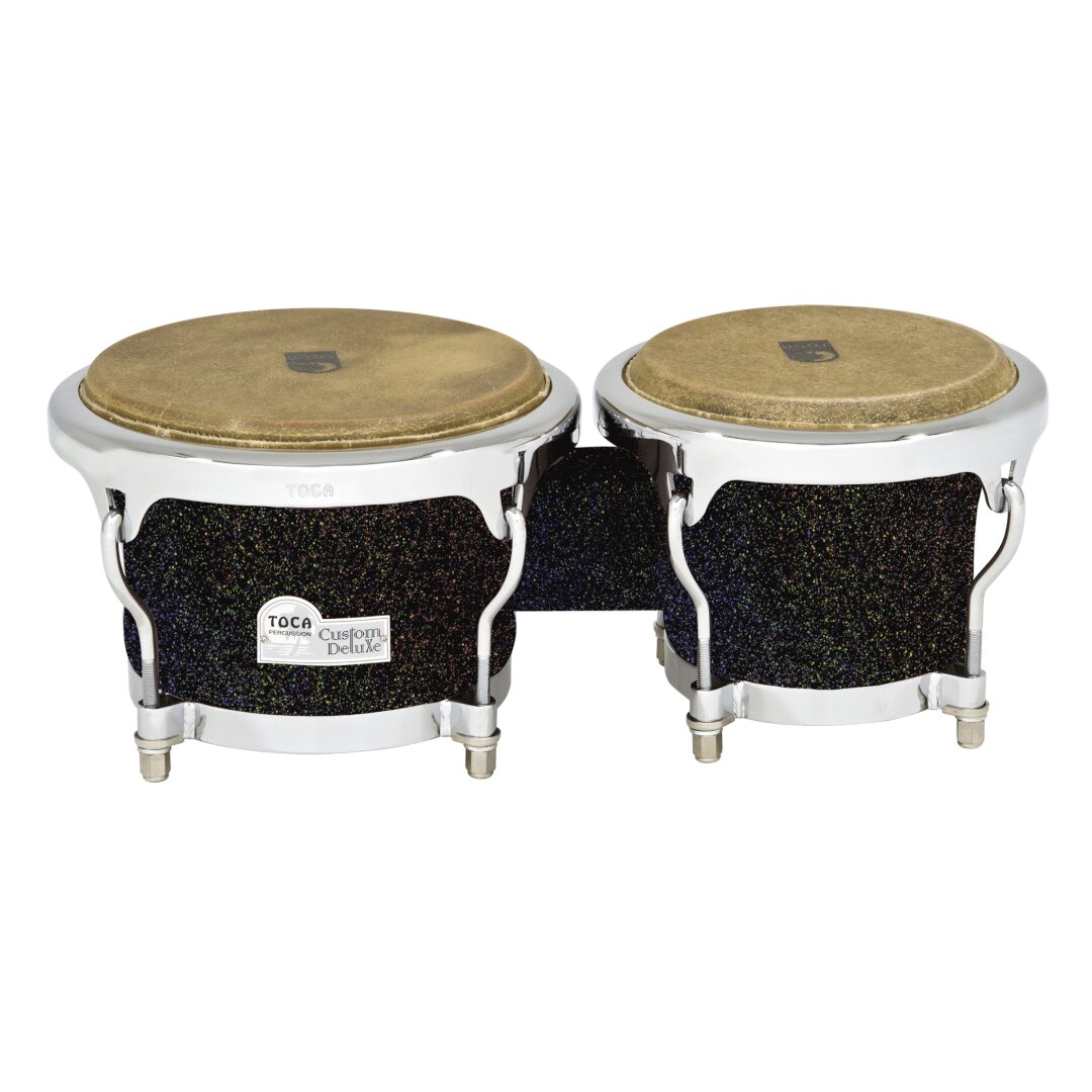 Toca Percussion Toca Custom Deluxe wood bongo - Black Sparkle