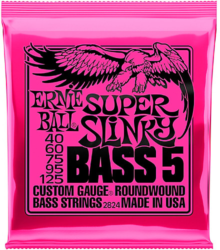 Ernie Ball Ernie Ball 2824 Super Slinky 5-String Bass Strings 40-125 Gauge