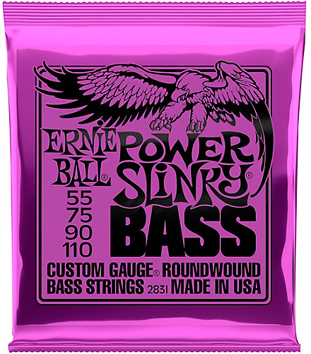 Ernie Ball Ernie Ball 2831 Roundwound Power Slinky Bass Guitar Strings - 55-110 Gauge