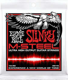Ernie Ball Ernie Ball 2915 M-Steel Skinny Top Heavy Bottom Electric Guitar Strings 10-52 Gauge