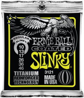 Ernie Ball Ernie Ball 3121 Coated Titanium Slinky Electric Guitar Strings 10-46 Gauge