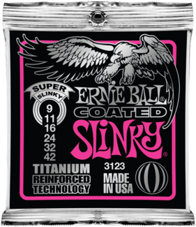 Ernie Ball Ernie Ball 3123 Coated Super Slinky Electric Guitar Strings 9-42 Gauge