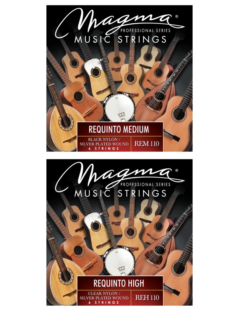 Magma Strings REQUINTO Black Nylon/Silver Plated Wound - Medium