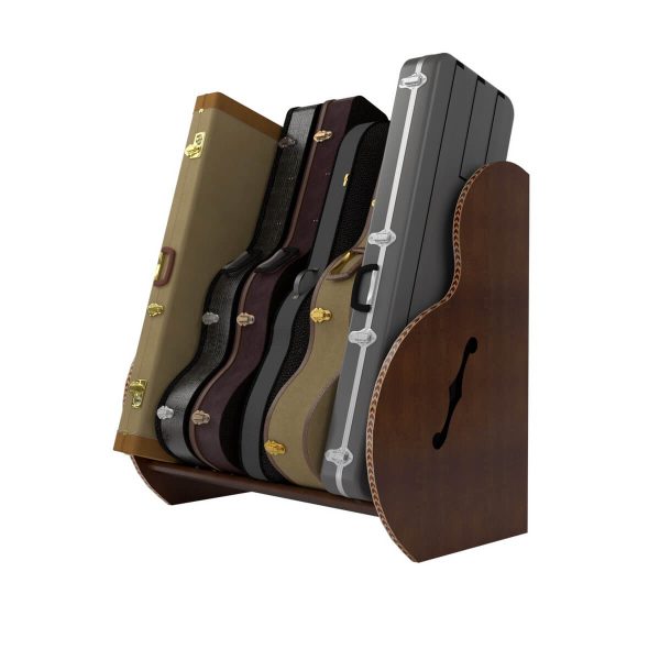 A&S The Studio� Deluxe Guitar Case Storage Rack - 7-9 Cases Red Oak