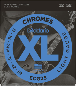 D'Addario D'Addario ECG25 Chromes Light Electric Guitar Strings 12-52 Gauge