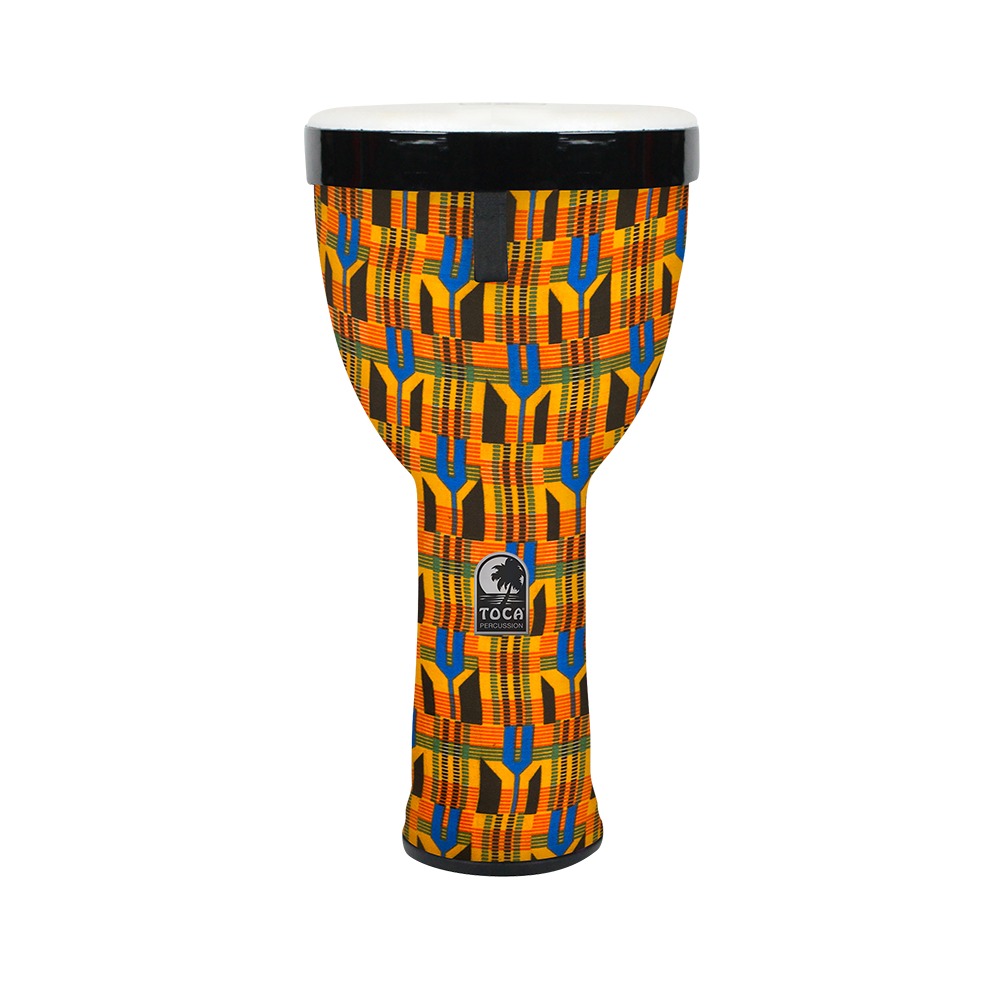 Toca Percussion Sympatico�Nesting Djembe, Kente Cloth, Pretuned Fiber - 10� Head