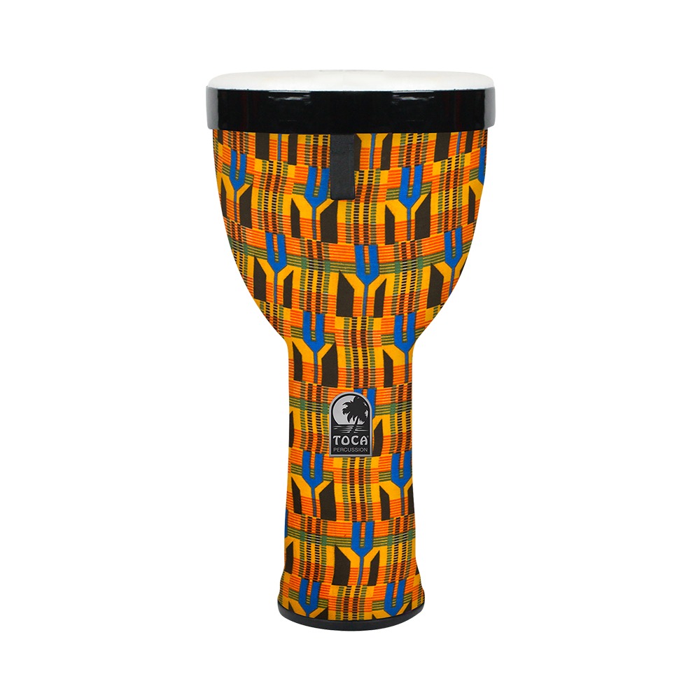 Toca Percussion Sympatico�Nesting Djembe, Kente Cloth, Pretuned Fiber - 12� Head