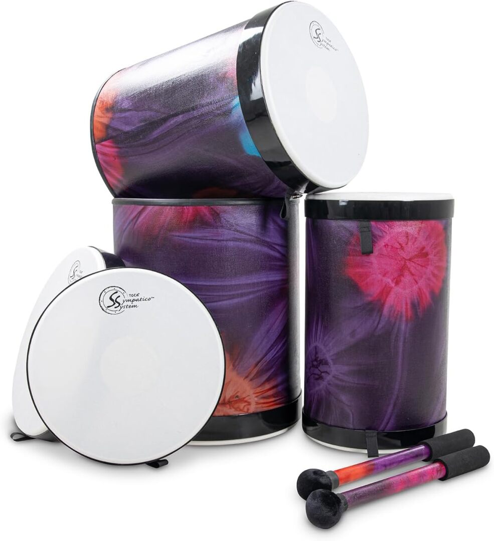 Toca Percussion Sympatico� Nesting DjunDjun Woodstock Purple Pretuned Fiber w/ Dot - 3 Pack