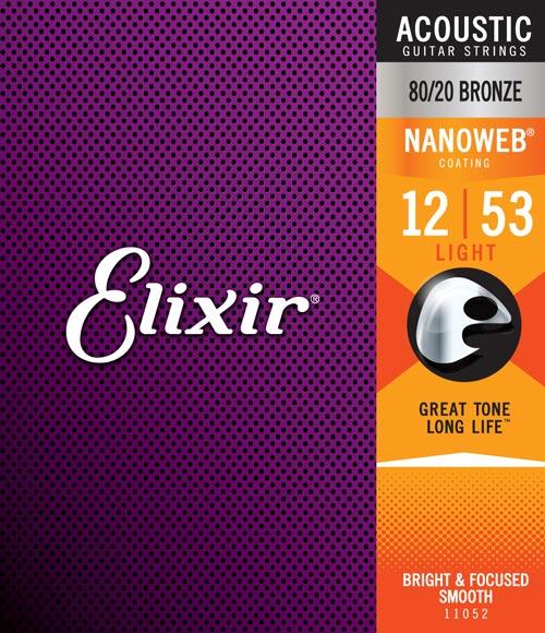 Elixir ELIXIR 80/20 BRONZE ACOUSTIC GUITAR STRING SET W/ NANOWEB