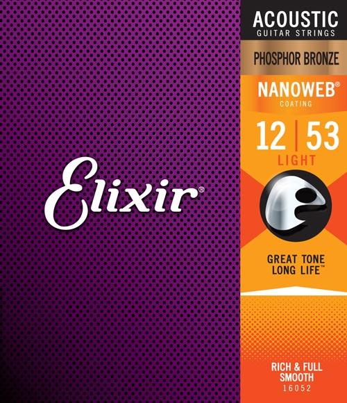 ELIXIR ELIXIR PHOSPHOR BRONZE ACOUSTIC GUITAR STRING SET W/ NANOWEB