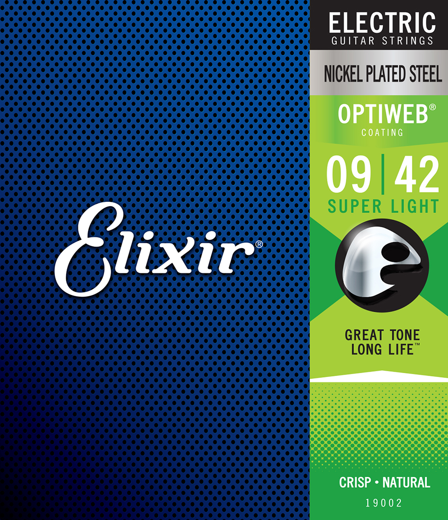 ELIXIR ELIXIR NICKEL PLATED ELECTRIC GUITAR STRING SET W/OPTIWEB