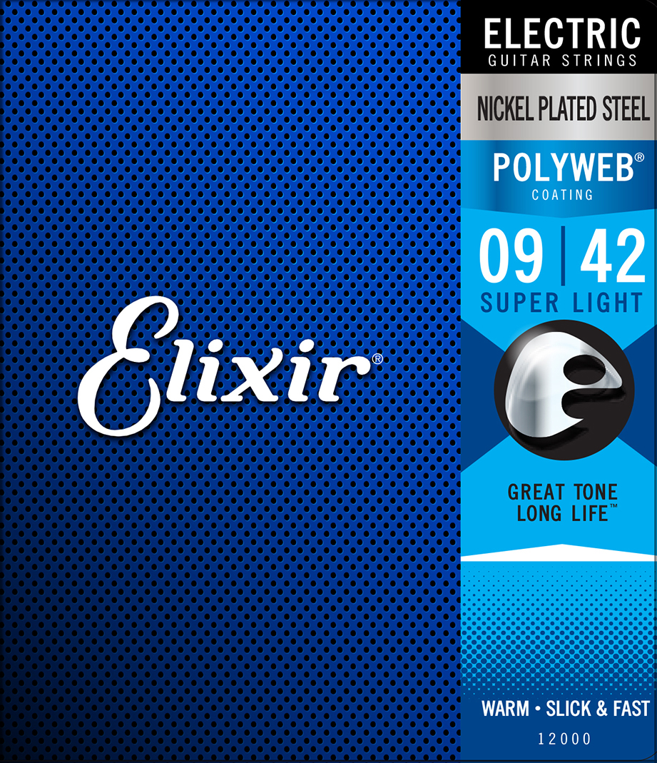 ELIXIR ELIXIR NICKEL PLATED ELECTRIC GUITAR STRING SET W/POLYWEB