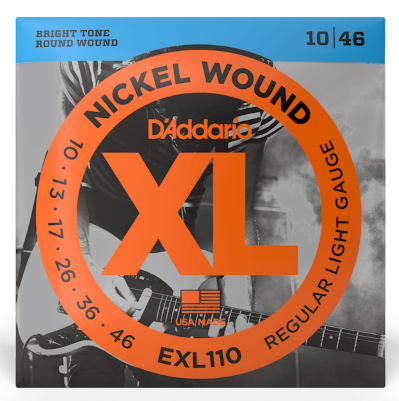 D'Addario D'Addario EXL110 Nickel Wound Light Electric Guitar Strings 10-46 Gauge