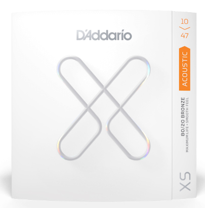 D'ADDARIO D’ADDARIO XS 80/20 BRONZE GUITAR STRING SET, EXTRA LIGHT 10-47 GAUGE