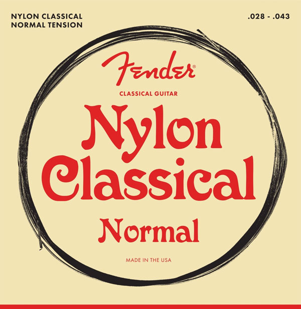 FENDER FENDER 100N NYLON CLASSICAL GUITAR STRING SET, CLEAR/SILVER 28-43