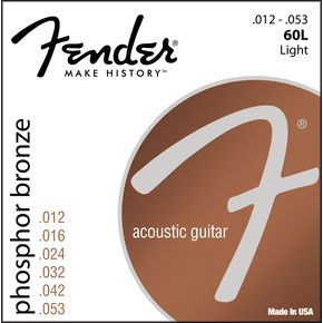 FENDER Fender 60L Phosphor Bronze Acoustic Strings - Light 12-53