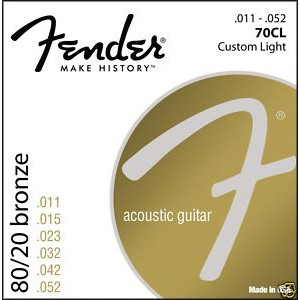 FENDER Fender 70CL 80/20 Bronze Acoustic Strings - Custom Light 11-52