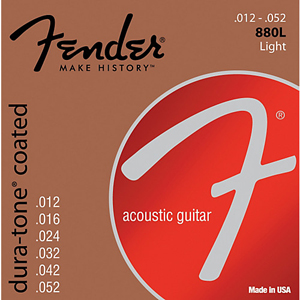 FENDER FENDER 880L DURA-TONE COATED 80/20 BRONZE ACOUSTIC GUITAR STRINGS- LIGHT 12-52
