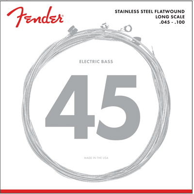 FENDER Fender 9050L Stainless Steel Flatwound Long Scale Bass Strings - Light 45-100