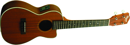 OHANA OHANA CONCERT UKULELE, 19-FRET, CUT-AWAY, SOLID MAHOGANY TOP,