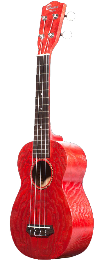 OHANA OHANA SOPRANO UKULELE, WILLOW WOOD TOP/BACK/SIDES, RED