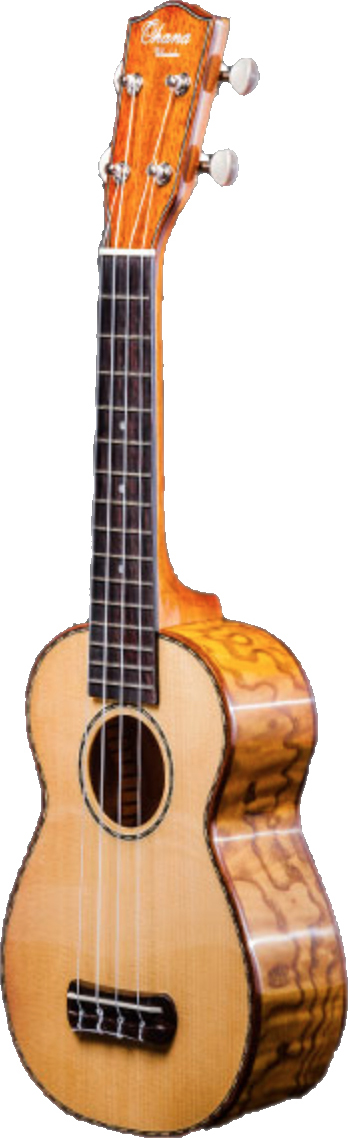 OHANA OHANA SOPRANO UKULELE, SOLID SPRUCE TOP, WILLOW WOOD BACK & SIDES