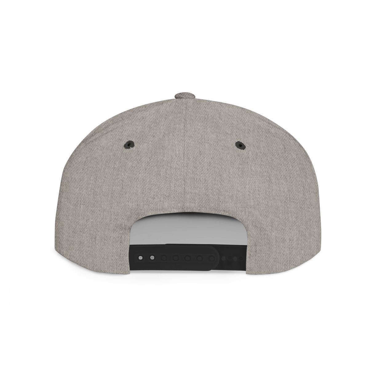 OrderMusicGear Retro Husky Logo Flat Bill Snapback | 80s Vaporwave Dog Cap - Heather Grey/Black / One size