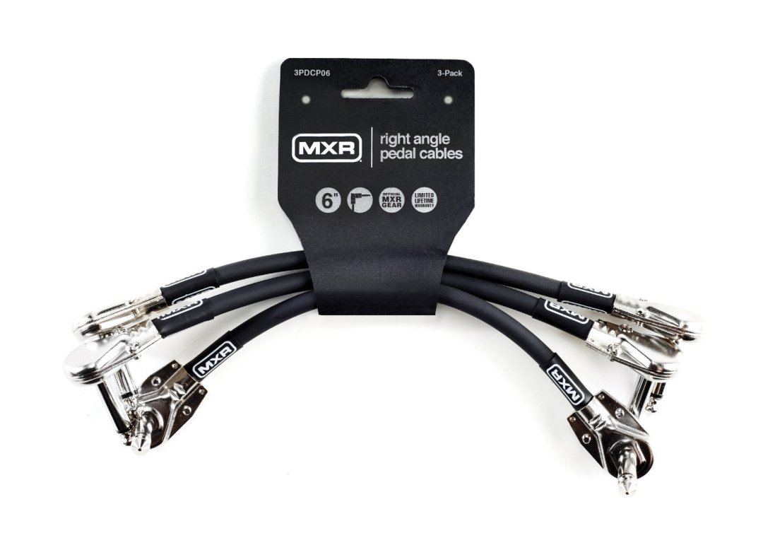 MXR MXR 3PDCP06 Patch Cable. Right Angle 6" (3 Pack)