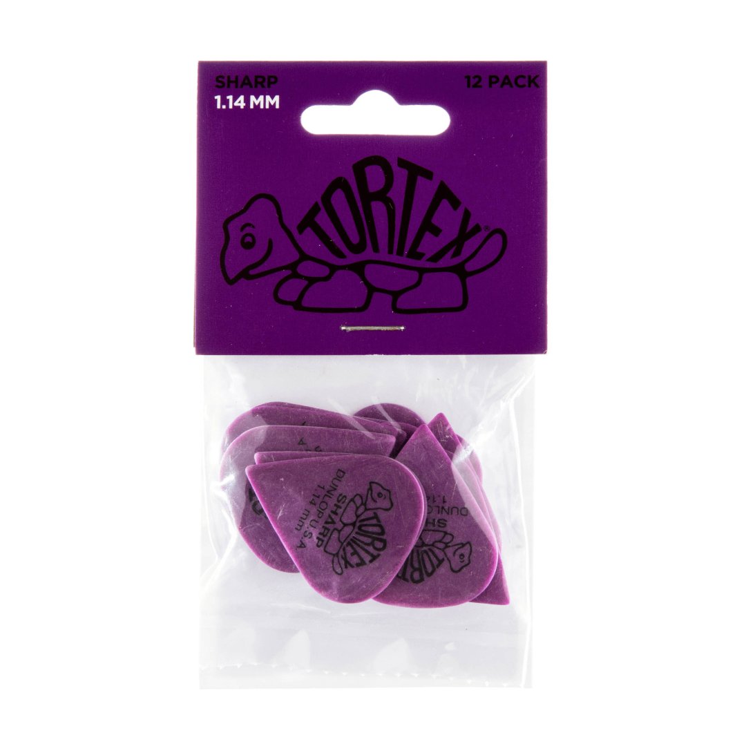 Dunlop Dunlop 412P114 Tortex Sharp Guitar Pick 1.14mm (12 Pack)