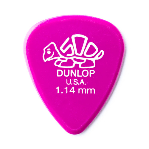 Dunlop Dunlop 41P114 Dunlop Delrin 500 Guitar Pick 1.14mm (12 Pack)