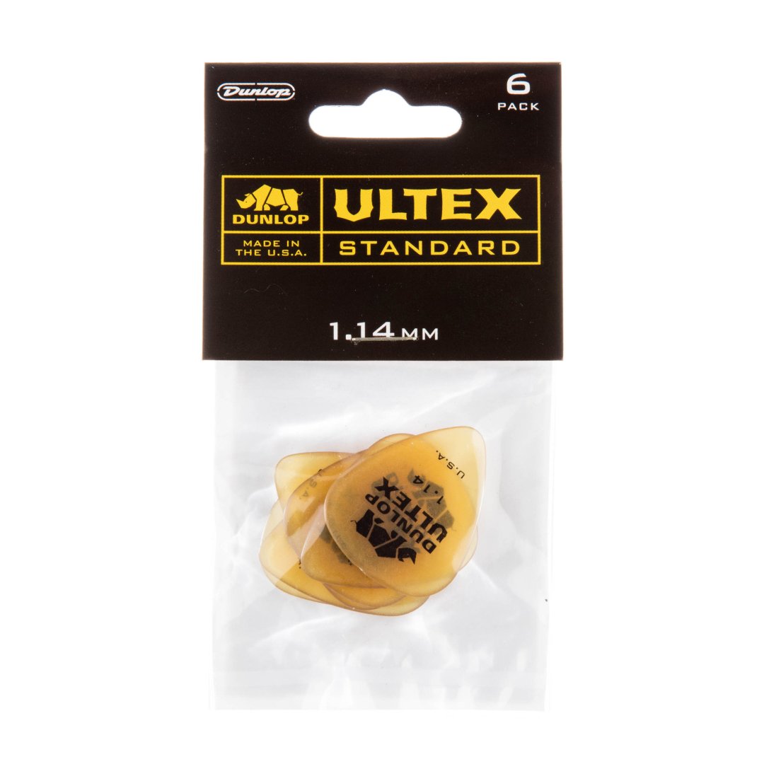 Dunlop Dunlop 421P114 Ultex Standard Guitar Pick 1.14mm (6 Pack)
