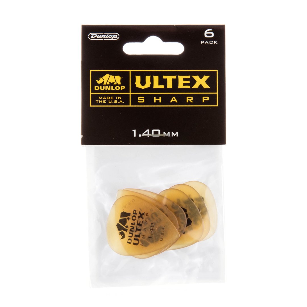 Dunlop Dunlop 433P140 Ultex Sharp Guitar Pick 1.40mm (6 Pack)