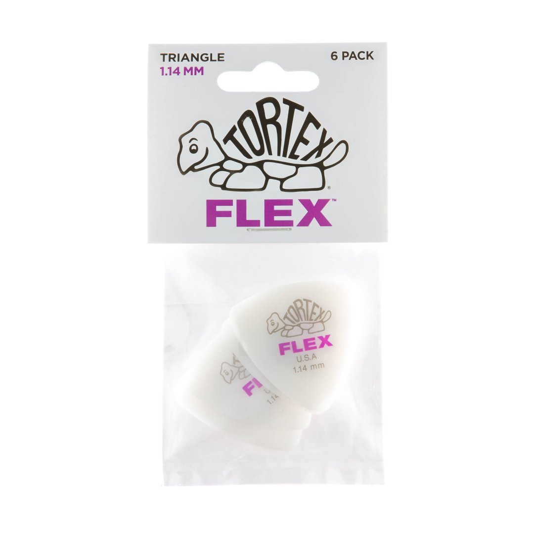 Dunlop Dunlop 456P114 Tortex Flex Triangle Guitar Pick 1.14mm (6 Pack)