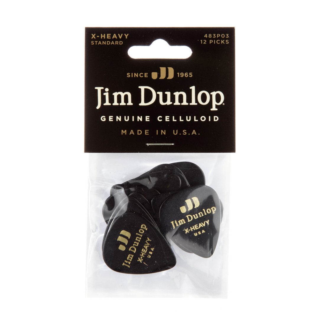 Dunlop Dunlop 483P05XH Celluloid Guitar Pick. Extra Heavy Gauge Shell (12 Pac